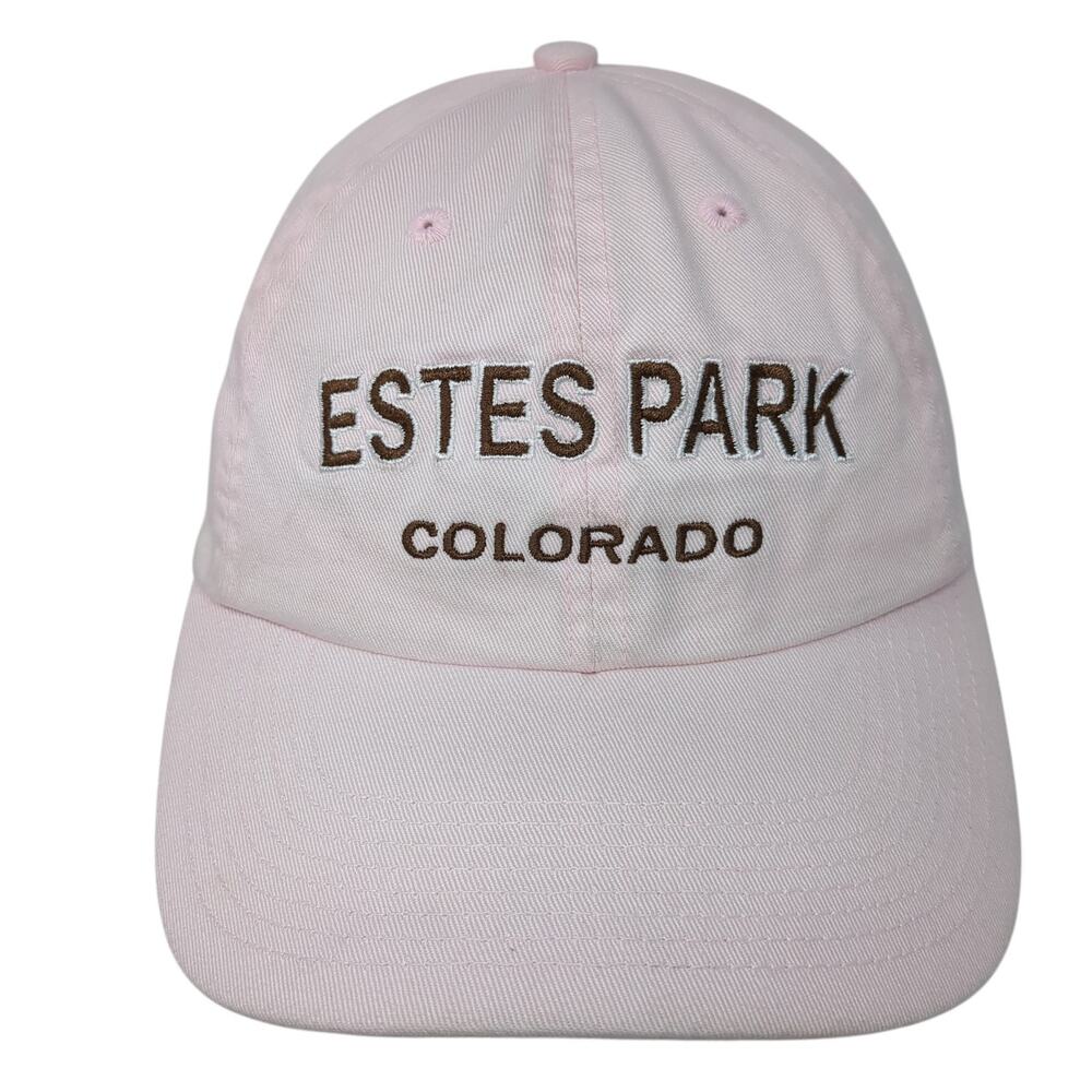 Estes Park Colorado Slideback Hat Pink One Size Embroidered Fahrenheit
